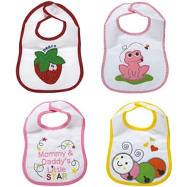 Σαλιάρες Sb Home Baby Senses No.2 Pink (4 Τεμάχια)
