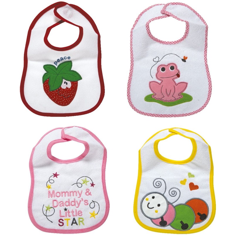 SB HOME Σαλιάρες Sb Home Baby Senses No.2 Pink (4 Τεμάχια)