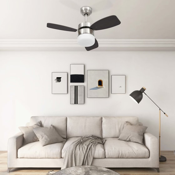 vidaXL 39W 76cm με Φως και Τηλεχειριστήριο Ανεμιστήρας Οροφής image 2
