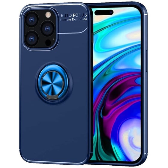 Θήκη Apple iPhone 14 Pro Max - Ancus AutoFocus Shockproof με Ring Holder - Blue image 0
