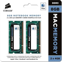 Μνήμη Ram Corsair Mac Memory CMSA8GX3M2A1333C9 DDR3 8GB 1333MHz SO-DIMM για Laptop
