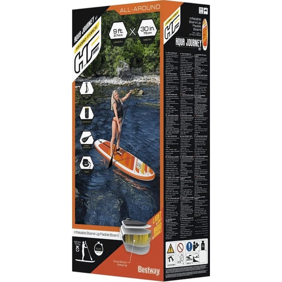 Φουσκωτή Σανίδα SUP Bestway Hydro-Force Aqua Journey 274x76x12cm - Πορτοκαλί image 11
