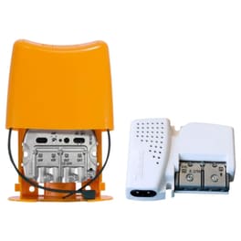 Σετ Ενισχυτής Ιστού 5G + PSU 12V UHF/VHF/SAT Televes Nanokom - Λευκό/Πορτοκαλί