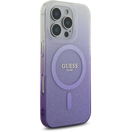 Θήκη Apple Iphone 16 Pro - Guess glitter Gradient with Magsafe -Μωβ (iPhone 16 Pro) image 1