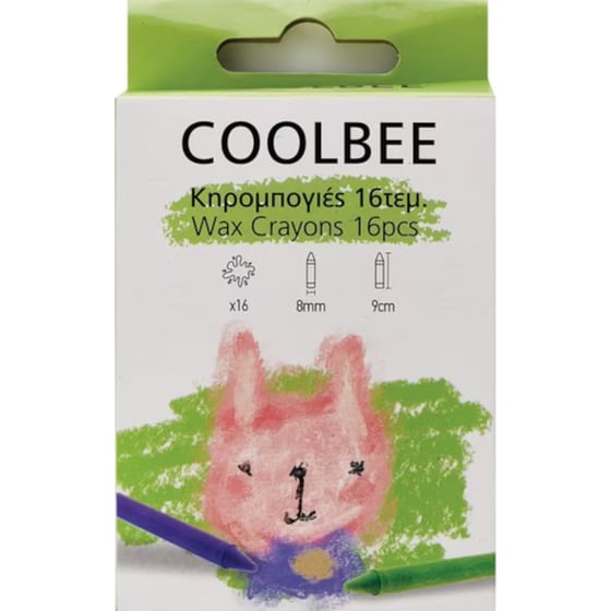 Κηρομπογιές Coolbee 16 Τεμάχια image 0