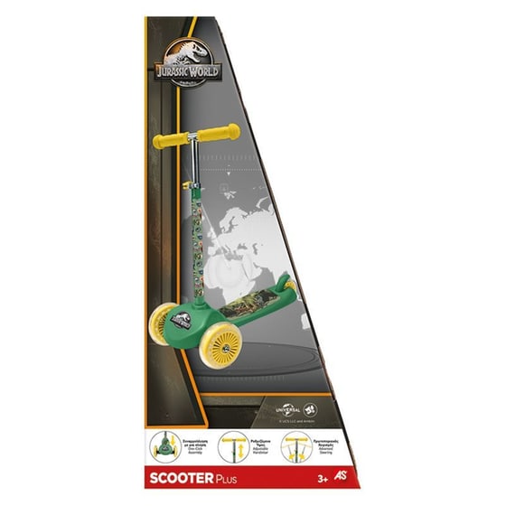Παιδικό Πατίνι Τρίτροχο AS Company Jurassic World με LED Ρόδες - Πολύχρωμο με Σχέδιο image 8