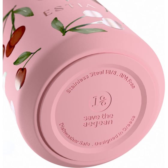 Μπουκάλι Θερμός Estia Flow Save the Aegean Cherry Rose 500 ml image 1