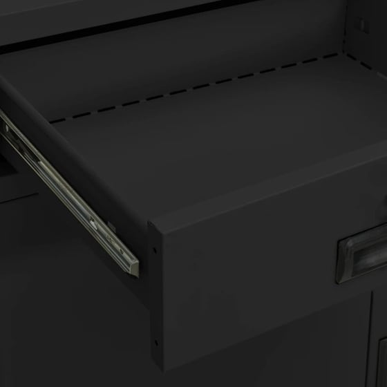 Ντουλάπι Γραφείου VidaXL από Ατσάλι 90x40x102 cm - Ανθρακί image 9