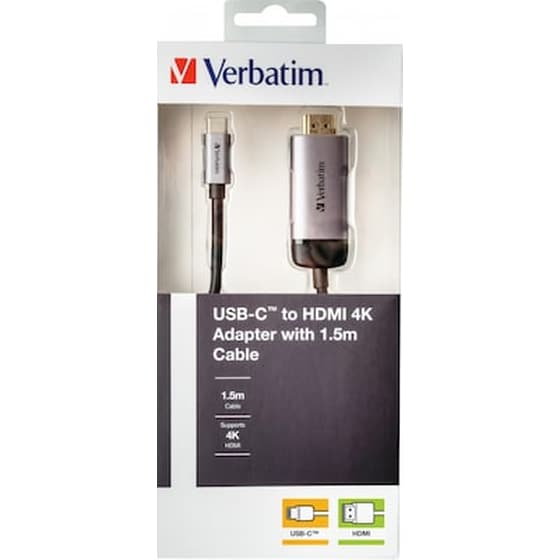 Verbatim Usb-c Hdmi 4k Adapter Usb 3.1 Gen 1 150 Cm Cable image 1