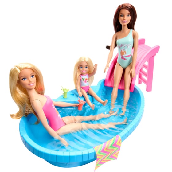 Κούκλα Barbie Και Πισίνα (HRJ74) image 2