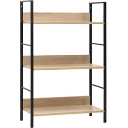 Βιβλιοθήκη VidaXL από Ξύλο 60x27.6x90.5cm - Μπεζ/Μαύρο