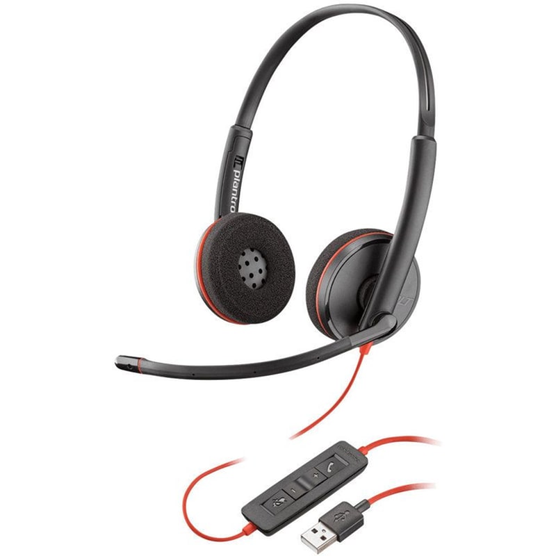 PLANTRONICS Ακουστικά Headset Plantronics Blackwire C3220 με Μικρόφωνο - Μαύρο