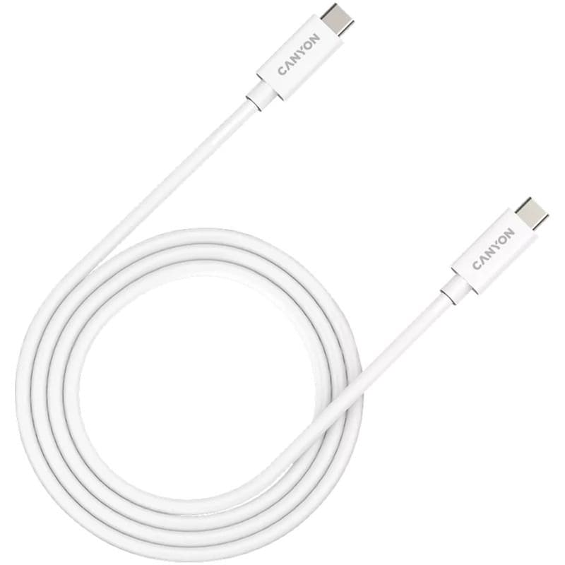 CANYON Καλώδιο Φόρτισης Canyon Full Featured Cable USB-C σε USB 2.0 1m - Λευκό