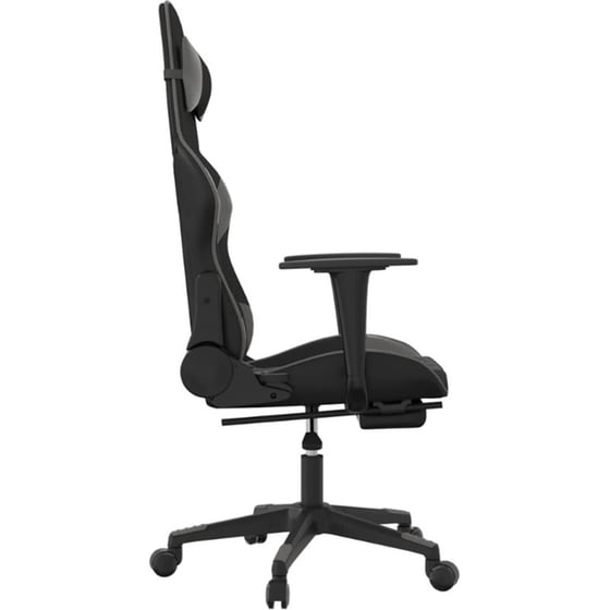 Καρέκλα Gaming VIDAXL 3143768 με Υποπόδιο από Τεχνητό Δέρμα - Μαύρο image 1