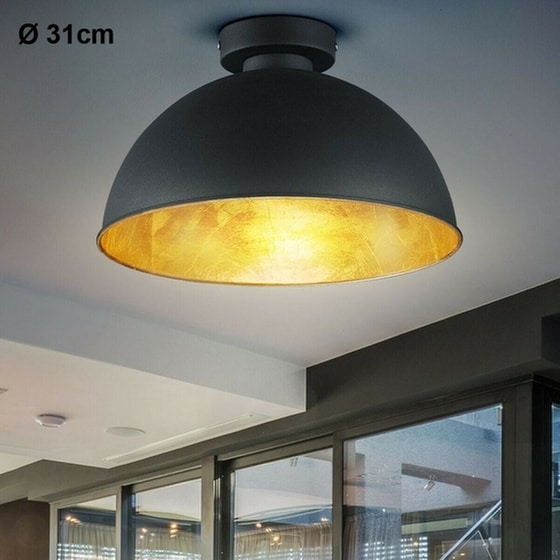 Trio Lighting Jimmy Πλαφονιέρα Οροφής 31εκ. Μαύρη με Ντουί E27 image 2