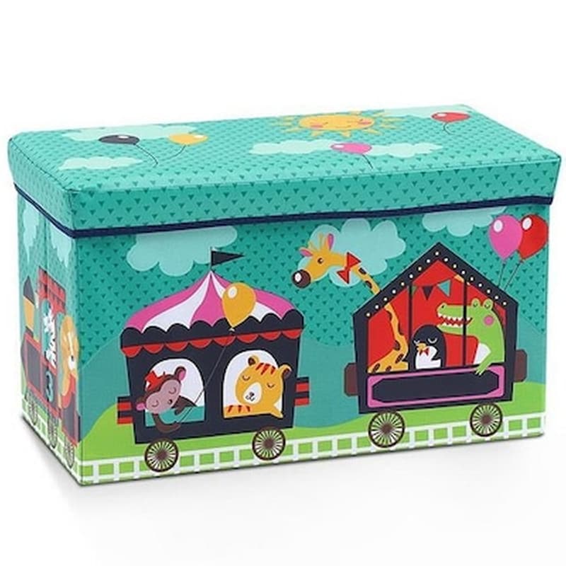 Σκαμπό Αποθήκευσης Υφασμάτινο 35x60x30 cm - Πολύχρωμο