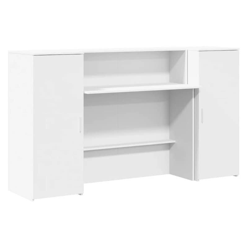 Γραφείο Υποδοχής VidaXL από Τεχνητό Ξύλο 180x50x103,5 cm - Λευκό