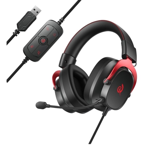 QCY Heroad VT200 Pro 7.1 Gaming Ενσύρματα Ακούστικα USB - Μαύρα/Κόκκινα image 1