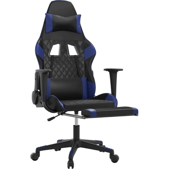 Καρέκλα Μασάζ Gaming VIDAXL Καρέκλα με Υποπόδιο από Τεχνητό Δέρμα - Μαύρο image 4