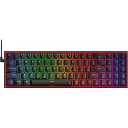 Redragon K628 Gaming Μηχανικό Ενσύρματο USB Πληκτρολόγιο RGB Μαύρο (US)