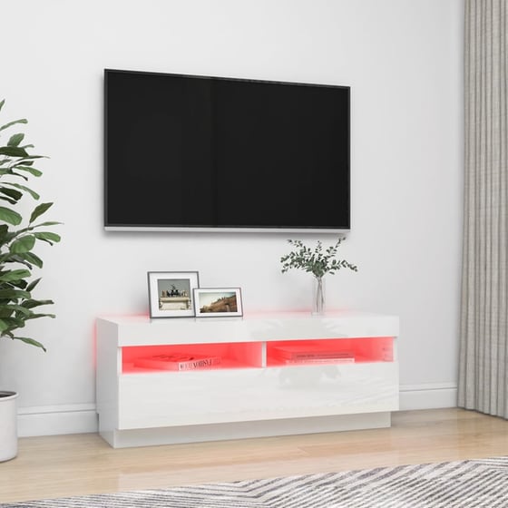 Έπιπλο Τηλεόρασης  VidaXL από Μοριοσανίδα 100x35x40 cm - Λευκό image 3