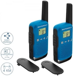 WALKIE TALKIE MOT.T42 16CH.4KM.BLUE KIT2