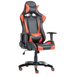Καρέκλα Gaming Γραφείου Woodwell από Τεχνητό Δέρμα - Κόκκινη