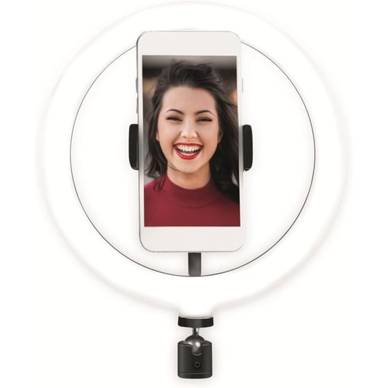 LED Ring Light με βάση Smartphone LogiLink AA0151 για Universal Smartphones 4-7" - Black image 1