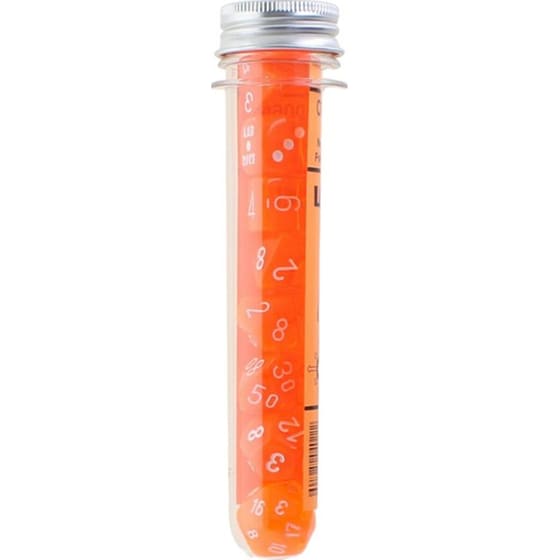 Σετ Ζάρια - 7 Dice Set Translucent Neon Orange With White (bonus Die) Chessex image 2