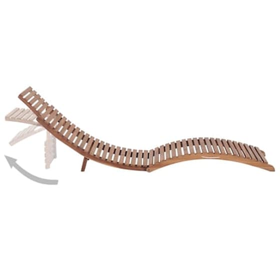 Vidaxl Ξαπλώστρα Πτυσσόμενη Από Μασίφ Ξύλο Teak image 4