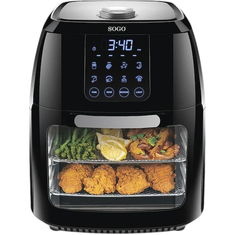 SOGO FRE-SS-10465 με Πόρτα 1400 W 6 L Μαύρο Φριτέζα Αέρος