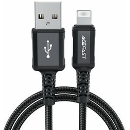 Καλώδιο δεδομένων Acefast C4-02 USB-A σε Lightning Braided 2.4A Apple Certified MFI 1.8m - Μαύρο