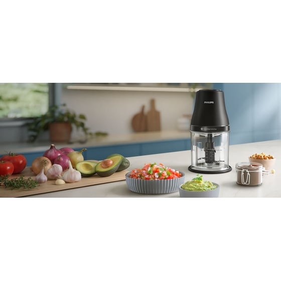 PHILIPS HR1501/00 Πολυκόπτης 1 L 450 W Μαύρο image 3