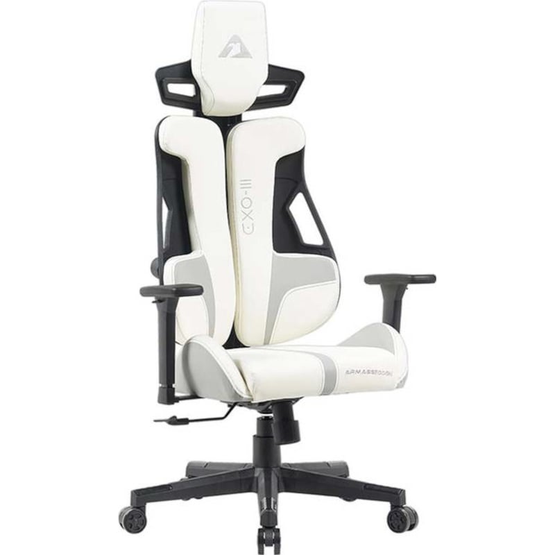 Καρέκλα Gaming/ Εργασίας Armaggeddon Exo III Salt Flat από Τεχνητό Δέρμα - Λευκή