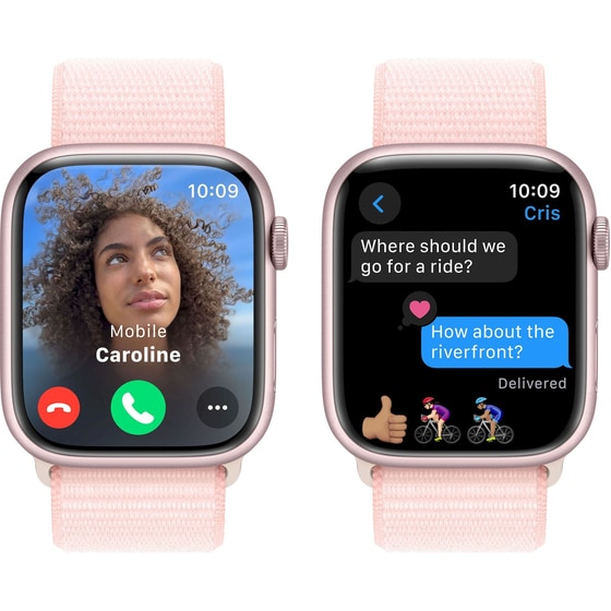 Apple Watch Series 9 Aluminium Pink GPS 45mm - Pink Band Loop image 5