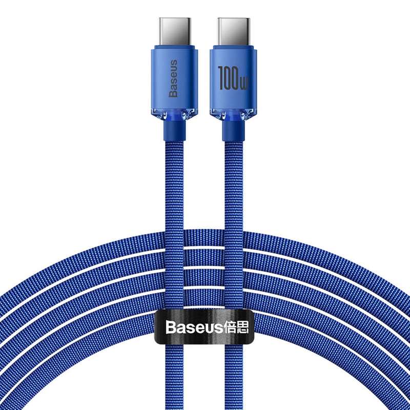 Καλώδιο δεδομένων Baseus Crystal Shine Series Usb-C to Usb-C 100W 2m - Blue