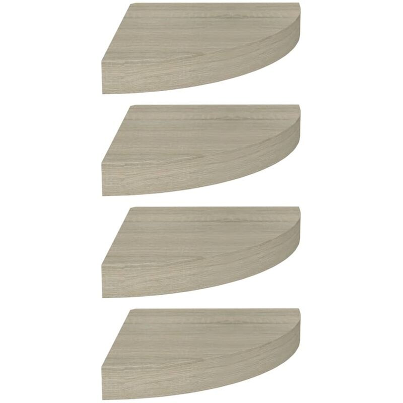 VIDAXL Ράφια Τοίχου VidaXL από MDF 25x25x3.8 cm 4 Τμχ - Μπεζ