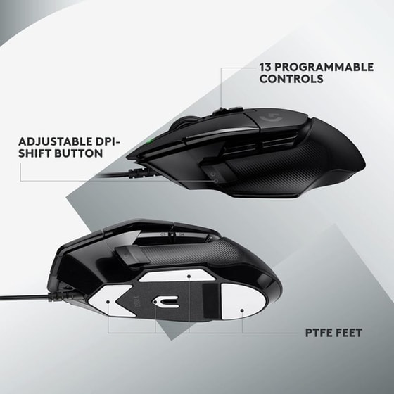 Gaming Ενσύρματο Ποντίκι Logitech G G502 X με Mousepad G240 - Μαύρο image 5