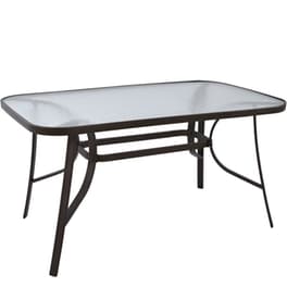 Τραπέζι Εξωτερικού Χώρου Homemarkt Μεταλλικό 140x80x72 cm - Διάφανο/Μαύρο