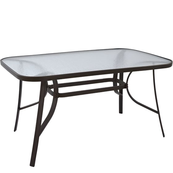 Τραπέζι Εξωτερικού Χώρου Homemarkt Μεταλλικό 140x80x72 cm - Διάφανο/Μαύρο image 0