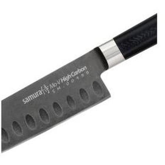 Μαχαίρι Santoku Samura Mo-v Stonewash από Ανοξείδωτο Ατσάλι 13.8 cm - Μαύρο image 2