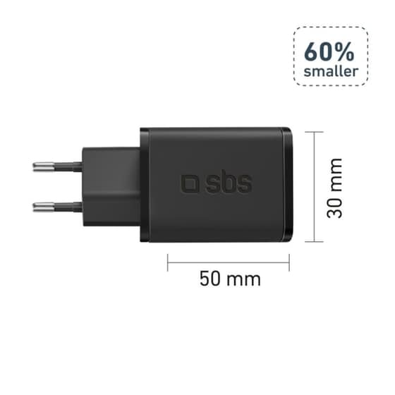 Φορτιστής Πρίζας SBS GaN 45W Ultra-Fast Charger Μαύρο image 1