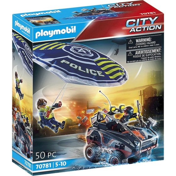 PLAYMOBIL® City Action Καταδίωξη Αμφίβιου Οχήματος από Αστυνομικό Αλεξίπτωτο (70781) image 0