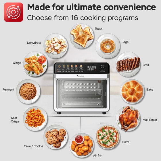 TURBOTRONIC TT-AFO310 34 Lt Ασημί Ηλεκτρικό Φουρνάκι image 11