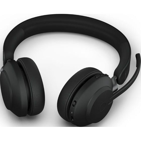 Ακουστικά Headset Jabra Evolve2 65 Ms Duo με Link 380a και Φορτιστή - Μαύρο image 2