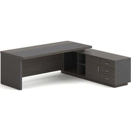 Γραφείο 24Mall Avanzo 200x180x75cm Grey - Walnut