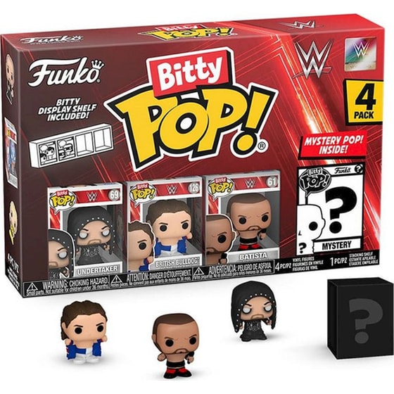 Funko Bitty Pop! - WWE- Undertaker/British Bulldog/Batista & Chase Mystery Figure 4-pack image 0