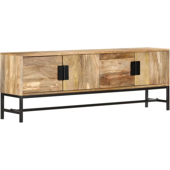 Έπιπλο Τηλεόρασης VidaXL από Ξύλο 140x30x50cm - Μαύρο/Καφέ image 9