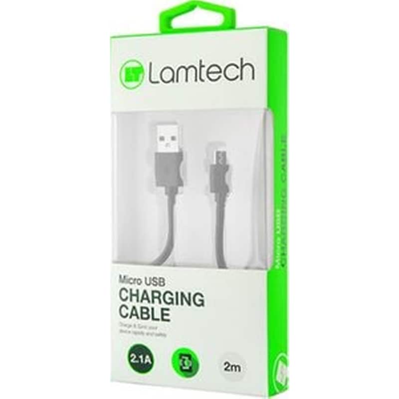 Καλώδιο Lamtech USB-A Male σε micro USB Male - 2m
