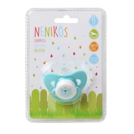 Kiokids Πιπίλα Σιλικόνης 6+μ Σιελ Αρκουδάκι 60203